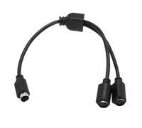 QUARKZMAN Cable de Video S 0.3 M, Mini Din 4 Pin Cable S-Video Macho a Macho Conector Plateado Transferencia para Receptor de Tv Monitor S-Vhs Vcr Dvd
