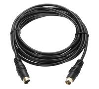 QUARKZMAN Cable de Video S 10Ft, Cable S-Video de 4 Pines Macho a Macho Con Conector Chapado en Dorado para Transferencia de Tv Receptor Monitor S-Vhs Vcr Dvd