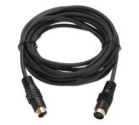 QUARKZMAN Cable de Video S 10Ft, Mini Din 4 Pin Cable S-Video Macho a Hembra Conector Chapado en Dorado Transferencia para Receptor de Tv Monitor S-Vhs Vcr Dvd