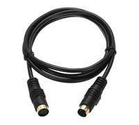 QUARKZMAN Cable de Vídeo S 3.3Ft Mini Din 4 Pin Cable S-Video Conector | Macho a Hembra, Chapado en Dorado, para Tv Receptor Monitor S-Vhs Vcr Dvd