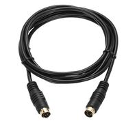 QUARKZMAN Cable de Video S 6Ft, Mini Din 4 Pin Cable S-Video Macho a Macho Conector Chapado en Dorado para Receptor de Tv Monitor S-Vhs Vcr Dvd