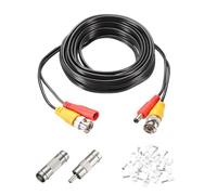 QUARKZMAN Cable De Video Y Alimentación BNC, 3m/10ft Cable Todo En Uno para Cámaras De Seguridad, Cable De Extensión DC para Instalación De Sistema De Cámara CCTV DVR, 1 Juego Negro
