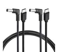 QUARKZMAN Cable Disparador PD 36W, Cable De Alimentación Tipo C A DC PD 12V 3A 5.5x2.1mm En Ángulo Recto 1.0m/3.3ft Cable De Carga Rápida USB C A DC Para Monitor Portátil, Paquete De 2