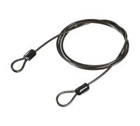 QUARKZMAN Cable Seguridad Acero, Cable Seguridad Flexible Con Cerradura Equipaje 3.3 Pies 2.5mm Recubierto Vinilo Trenzado Acero Con Doble Bucle Para Gris