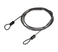QUARKZMAN Cable Seguridad Acero Con Cerradura, Cable Seguridad Flexible Con Cerradura Equipaje 5 Pies 2.5mm Revestido Vinilo Trenzado Acero Con Doble Bucle Para Cerradura U Bicicleta Gris