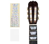 QUARKZMAN Calcomanías Para Diapasón Guitarra Inlay Stickers Decals Para Guitarras Y Calcomanía Trapezoidal Inlay Sticker Guitar Decals Para Guitarra Musical, Acústica Patrón Concha Colorido