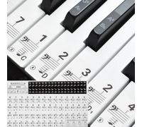 QUARKZMAN Calcomanías Para Teclas De Piano Para 88/61/54 Teclas, Guía De Notas De Piano Para Teclado Etiquetas Removibles Para Principiantes Aprendiendo