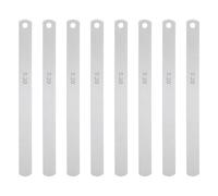 QUARKZMAN Calibrador de Hojas de Acero Métrico de 8 Hojas Calibrador de Espesor de 0,2 mm Válvulas Desplazadas Calibrador de Guitarra Herramienta de Medición de Espesores