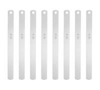 QUARKZMAN Calibrador de Hojas de Acero Métrico de 8 Hojas Calibrador de Espesor de 0,3 mm Válvulas Desplazadas Calibrador de Guitarra Herramienta de Medición de Espesores