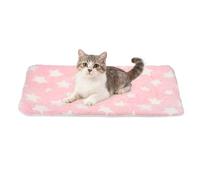 QUARKZMAN Cama O Almohadón para Perros Y Gatos, Suave Colchoneta De Felpa Coral con Estampado De Estrellas, Cálida Y Lavable, Tamaño 21x14 Pulgadas (Rosa), Diseñada para Perros Y Gatos.