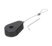 QUARKZMAN Candado de Cable de Seguridad Retráctil de Seguridad Cuerda Anti-Pérdida con Control Remoto Doble Cara Adhesivo para TV DVD Taza Teléfono 1 Set Negro Longitud de 39.37"