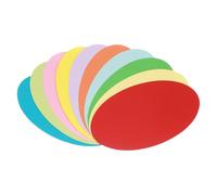 QUARKZMAN Cartulina Ovalada De 3 Pulgadas De Ancho Y 5 Pulgadas De Largo, 60 Pcs Papel De Colores De 50lb/180gsm Recortes Gruesos De Cartulina Para Manualidades Decoración , Colores Variados