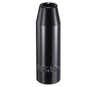 QUARKZMAN Casquillo de Impacto Profundo 1/2" 10mm 6 Puntos - Acero Aleado Cromo-Vanadio para Llave Neumática, Superficie Negra Pulida