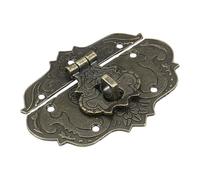 QUARKZMAN Cerrojo Antiguo, 76 x 56mm Decorativo Retro Palanca Pestillo Zinc Aleación Cerradura para Joyería Caja Maleta Herramientas Caja Madera Estuche, Bronce