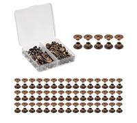 QUARKZMAN Chicago Screws - Juego de 50 remaches de piel, M5 de 3/16 pulgadas, encuadernación para cinturón, tornillos de metal para manualidades de cuero, bolsos, zapatos, monedero, encuadernación de