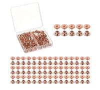 QUARKZMAN Chicago Screws - Juego de 50 remaches de piel, M5 de 3/16 pulgadas, encuadernación para cinturón, tornillos de metal para artesanía de cuero, bolsos, zapatos, cartera, encuadernación de