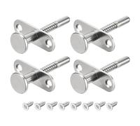 QUARKZMAN Cierres de Émbolo de Acero de 6.5x55mm/0.26x2.17" 4 Unidades | Pestillo de Perno Cargado por Resorte para Muebles, Puertas de Cama