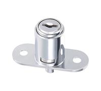 QUARKZMAN Cilindro Armario Cerradura x 1uds 3/4" Cilindro Diámetro Empuje Émbolo Cajón Puerta Cerradura Llave Diferente con 2 Llaves Cilindro Longitud 23mm
