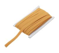 QUARKZMAN Cinta Al Bies De Algodón Doble Plegada De 1/2 Pulgada En Rollo Continuo Para Costura Ribeteado Acabado De Orillas Manualidades (Amarillo Oscuro 25 Yardas)