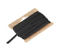 QUARKZMAN Cinta al Bies de Poliéster de 1/4 de Pulgada Continua a Granel para Coser, Unir, Acolchar, Dobladillar, Encuadernar Manualidades (Negro 10 Yardas)
