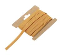 QUARKZMAN Cinta Al Sesgo De Algodón Dobladilla Doble De 1/4 De Pulgada En Rollo Continuo Para Costura Unión Acabado Ribete Artesanías (Amarillo Oscuro 6 Yardas)