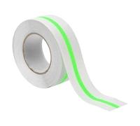 QUARKZMAN Cinta Antideslizante Transparente De 5cm x 10m Con Franja Verde Fosforescente, Cintas Impermeables Antiresbalantes Para Escalones Interiores O Exteriores Y Otras Superficies Lisas