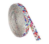 QUARKZMAN Cinta De Estrás De 3 Yardas, Tiras De Cristal Autoadhesivas De 4mm X 4mm, Para Ropa DIY Arte Manualidades Suministros Para Bodas Fiestas Arcoíris