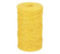 QUARKZMAN Cinta De Rafia Amarilla 98 Yardas Cuerda De Papel De Rafia Natural 2mm De Ancho Hilo De Rafia Retorcido Cordón Para Envolver Regulos Tejer A Crochet Manualidades DIY