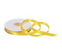 QUARKZMAN Cinta de Raso 10mm 25 Yardas, Cinta de Ramo de Boda de Seda Sólida Fina de Grosgrain para Envoltura de Regalos Día de San Valentín, Lazos para Cajas de Pasteles, Maíz Amarillo