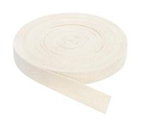 QUARKZMAN Cinta de Sarga 1 Rollo de 11 Yardas x 15 mm - Cinta de Tela de Algodón Cinta de Espiga para Prendas de Vestir Accesorios Bolsos (Blanco Beige)