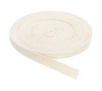 QUARKZMAN Cinta de Sarga 1 Unidad de 11 Yardas x 10 mm - Cinta de Tela de Algodón Rollo de Cinta de Espiga para Ropa Accesorios Bolsos (Blanco Beige)