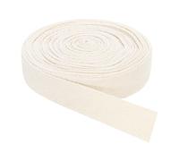 QUARKZMAN Cinta de Sarga 1 Unidad de 11 Yardas x 25 mm - Cinta de Tela de Algodón Rollo de Cinta de Espiga para Ropa Accesorios Bolsos (Blanco Beige)