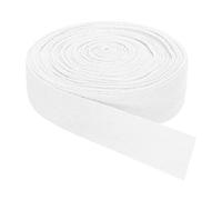 QUARKZMAN Cinta de Sarga 1 Unidad de 11 Yardas x 30 mm - Cinta de Tela de Algodón Rollo de Cinta de Espiga para Ropa Accesorios Bolsos (Blanco)