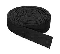 QUARKZMAN Cinta de Sarga 1 Unidad de 11 Yardas x 30 mm - Cinta de Tela de Algodón Rollo de Cinta de Espiga para Ropa Accesorios Bolsos (Negro)