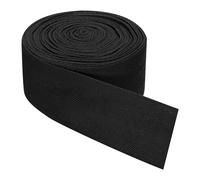 QUARKZMAN Cinta de Sarga 1 Unidad de 11 Yardas x 50 mm - Cinta de Tela de Algodón Rollo de Cinta de Espiga para Ropa Accesorios Bolsos (Negro)