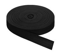 QUARKZMAN Cinta de Sarga 1 Unidad de 45 Yardas x 30mm - Cinta de Tela de Algodón Rollo de Cinta de Espiga para Ropa Accesorios Bolsos (Negro)