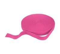 QUARKZMAN Cinta de sarga de algodón, 1 pulgada, 50 yardas, rollo de cinta al bies para manualidades, costura, embalaje de regalo, rojo rosa