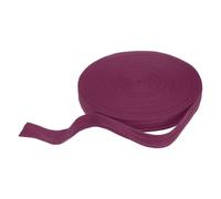 QUARKZMAN Cinta de sarga de algodón, 1 pulgada, 50 yardas, rollo de cinta al bies para manualidades, costura, embalaje de regalo, magenta