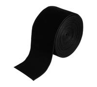 QUARKZMAN Cinta De Terciopelo 1.5 Pulgadas X 3 Yardas Carrete De Una Cara Tela De Terciopelo Sedosa Para Ramos Manualidades DIY Envoltura De Regalo Boda Fiesta Negro