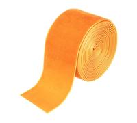 QUARKZMAN Cinta De Terciopelo 1.5 Pulgadas X 3 Yardas Carretel De Una Cara Tela De Terciopelo Sedosa Para Ramos Manualidades DIY Envoltura De Regalos Bodas Fiestas Naranja