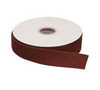 QUARKZMAN Cinta de Terciopelo 2.5cm x 9m, 1" x 10 Yardas en Rollo de Un Solo Lado Suave para Manualidades, Envoltura de Regalos, Decoración de Lazos Marrón