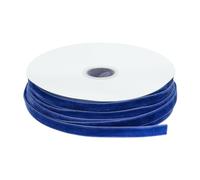 QUARKZMAN Cinta de Terciopelo para Envolver Regalos 50 Yardas x 3/8" Azul Marino Rollo de Cinta de Terciopelo de Una Cara para Decoración de Ramos de Flores y Fiestas de Bodas