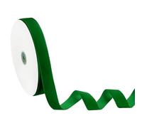 QUARKZMAN Cinta De Terciopelo Verde Pálido 1" De Ancho X 25 Yardas Rollo Vintage De Una Cara Para Envolver Regalos Decoración De Árbol De Navidad Manualidades Fiestas Bodas