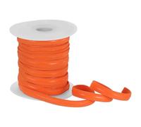 QUARKZMAN Cinta Elástica Antideslizante, 1 cm x 18 m, Poliéster Naranja con Silicona, Banda Elástica con Agarre de Silicona para Accesorios de Ropa y Pelucas
