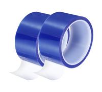 QUARKZMAN Cinta Térmica Azul, 2 Rollos 50mmx33m 108ft Cinta Resistente a Altas Temperaturas para Sublimación, Prensa de Vinilo, Transferencia de Calor, Placa de Circuito, Sin Residuo