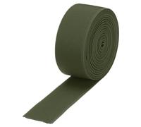 QUARKZMAN Cintas Elásticas para Coser 4cm 5 Yardas/15 Pies Verde Militar Carrete de Elástico de Punto de Alta Elasticidad para Pelucas, Cinturones, Pantalones