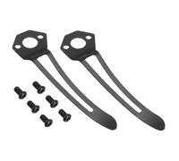 QUARKZMAN Clip Trasero 2.64" Acero Inoxidable 420 Negro 2 Juegos | Porte Profundo, Ennegrecido, Universal, para Cuchillo Plegable, con Tornillos, Reparación de Cuchillo DIY, Piezas de Repuesto