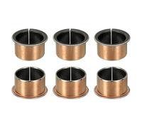 QUARKZMAN Cojinete de Manga con Brida 35mm x 39mm x 25mm 6 Piezas | Autolubricantes, Casquillos de Bronce Sinterizado, Brida 47 x 2,0mm, espesor t, para Equipos Industriales