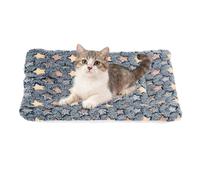 QUARKZMAN Colchoneta para Perros Y Gatos, Suave Colchón De Felpa Coral con Estampado De Estrellas, Cama Lavable Y Cálida 13x10 Pulgadas (Gris Oscuro), Ideal para Perros Y Gatos.