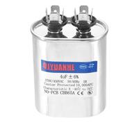 QUARKZMAN Condensador CBB65, 4uF 370/450V Condensador Ovalado Arranque Y Marcha Motor Eléctrico CA Compresor HVAC Generador Aire Bomba Calor Refrigeración Directa